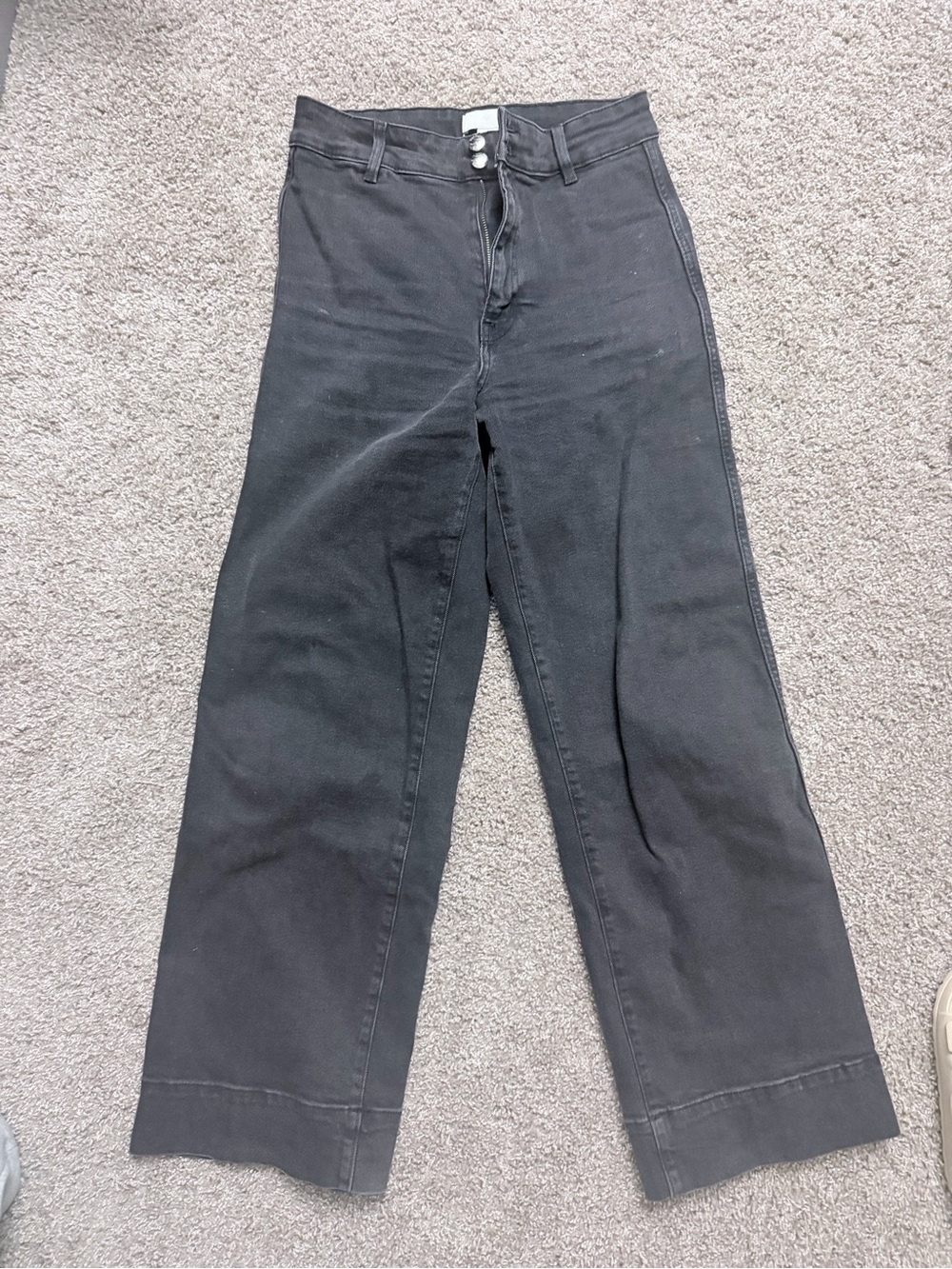 H&M Black Women's Relaxed Wide-Leg Jeans